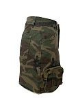 Casual Camouflage Workwear High-Waisted Multi-Pocket A-Line Skirt LD-2797