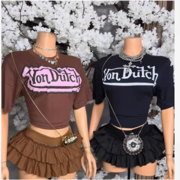 Fashionable Summer Simple Printed Short-Sleeve T-Shirt RS-1800
