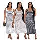 2026 Summer Striped Spaghetti-Strap Slim-Fit A-Line Dress PMR-TW872