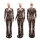 Sexy Two-Piece Set: Long-Sleeve Shirt & Slim-Fit Flared Pencil Pants CYA-902329