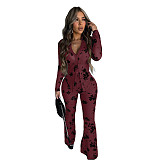 Sexy Two-Piece Set: Long-Sleeve Shirt & Slim-Fit Flared Pencil Pants CYA-902329