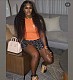 Orange Short Sleeved Printed Short Pants Set Manufacturer Wholesale RS-9021