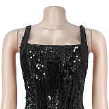 Sexy Solid-Color Split-Hem Evening Gown BY-7690