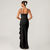 Sexy Solid-Color Split-Hem Evening Gown BY-7690