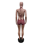Sexy Polka Dot Bikini Three-Piece Set MEM-88696