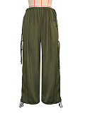 Casual High-Waisted Versatile Drapey Drawstring Loose-Fit Wide-Leg Pants RS-391543