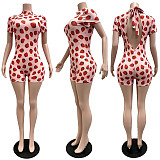 New Arrival High-Stretch Leopard-Print Backless Patchwork Jumpsuit With Straps CM-60413
