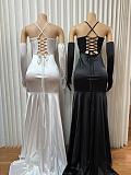 Fashionable and Sexy Strapless Heavy-Duty Sequin Patchwork Evening Gown  RS-8415