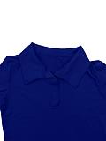 Stylish Knit Fitted Collared Short-Sleeve Bodycon Dress ZAND-31705