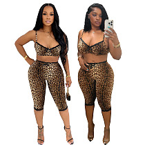 Fashionable Leopard-Print Sexy Bra and Lace Cropped Shorts Set RS-TW842 Fashionable Leopard-Print Sexy Bra and Lace Cropped Shorts Set RS-TW842