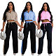 2026 Casual Loose-Fit Striped Shirt and Straight-Leg Pants Set SSN-211465