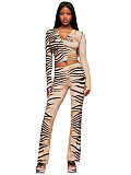 GIA Fashion Printed Hooded Long-Sleeve Thumbhole Flared Two-Piece Set CH-25071