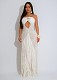 Sexy Cutout Knitted Beach Dress With Drawstring Waist and Tassels ZSC-0347