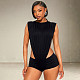 Sexy Round-Neck Sleeveless Jumpsuit & Shorts Set With Side Cutouts SHD-9974