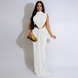 Sexy Solid-Color Sleeveless Gown With Side Slit YF-K10772