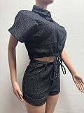 Casual Fashion Vest Shorts Denim Two-Piece Set YUNM-57005