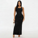 Sexy Rhinestone High-Waisted Reversible Dress BY-7629