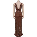 Sexy Rhinestone High-Waisted Reversible Dress BY-7629