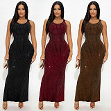 Sexy Rhinestone High-Waisted Reversible Dress BY-7629