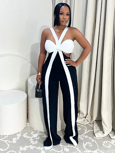 Sexy and Elegant Strapless Top and Strappy Trousers Set RS-L345
