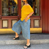 2026 Fashionable Casual Wide-Leg Jeans YUNM-59075