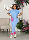 Stylish Casual Printed Short-Sleeve & Long-Pant Two-Piece Set WA-77589