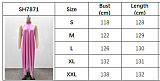 Solid-Color Halter Dress With Asymmetrical Splicing and Fringes QZ-7871