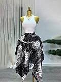 Stylish Plaid Asymmetrical High-Waisted Skirt With Elastic Waistband RS-TW874