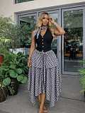 Stylish Plaid Asymmetrical High-Waisted Skirt With Elastic Waistband RS-TW874