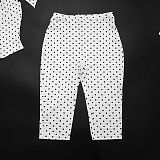 Polka-Dot Print Halter-Neck Tie-Strap Top & Fitted Cropped Pants Two-Piece Set RS-26ST102