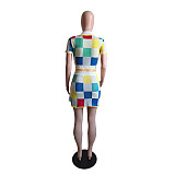 New Color-Block High-Waisted Sexy Skirt Set DY-6687