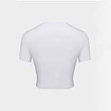 New Arrival Short-Sleeve T-Shirt With Navel Print RS-1295