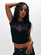 New Women's Streetwear Printed Cropped T-Shirt RS-1297