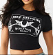 Minimalist and Stylish Letter Print Cropped Crop Top RS-1296