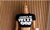 Summer Women's Printed Cropped T-Shirt RS-1474