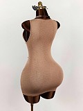 Slim Sexy Elastic Sleeveless See-Through Mini Dress For Women XS-K25L1515