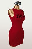 Slim Sexy Elastic Sleeveless See-Through Mini Dress For Women XS-K25L1515