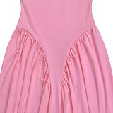 Stylish Elegant Solid-Color Crew-Neck Sleeveless Dress BY-7713