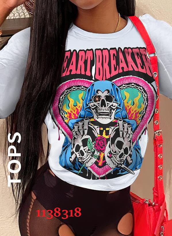 Casual Printed Short-Sleeve T-Shirt RS-41009