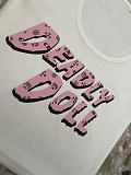 Sexy Ribbed U-Neck Tank Top With Letter Print RS-1490