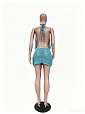 Sexy Backless Knit Sequin Beach Dress TR-1367