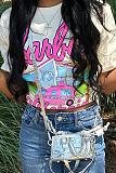 Stylish Casual Short-Sleeve T-Shirt With Colorful Print RS-90072