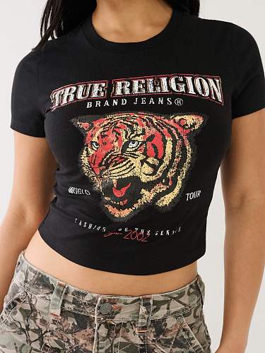 Tiger Printed Short Sleeved T-shirt Top HMY-2026058