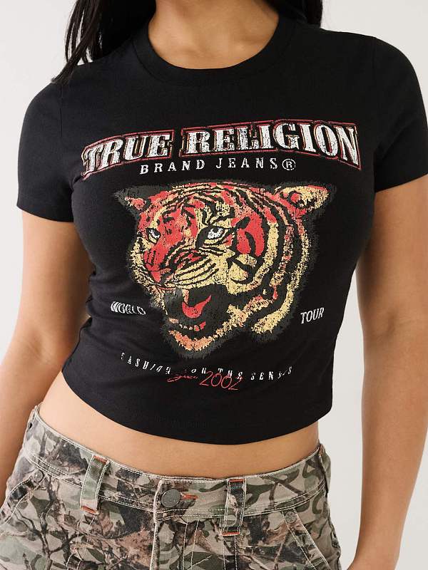 Tiger Printed Short Sleeved T-shirt Top HMY-2026058