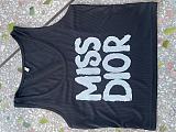 Trendy U-Neck Ribbed Tank Top With Letter Print RS-7240