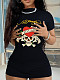 Black Ed Hardy Printed Mini Dress Wholesale HMY-2026055