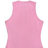 Stylish Elegant Solid-Color Crew-Neck Sleeveless Dress BY-7713