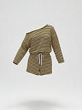 Casual Striped Off-the-Shoulder Top and Shorts Set HANI-SY017