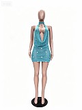 Sexy Backless Knit Sequin Beach Dress TR-1367