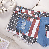 New Summer Low-Rise Distressed Denim Hot Pants FB-388